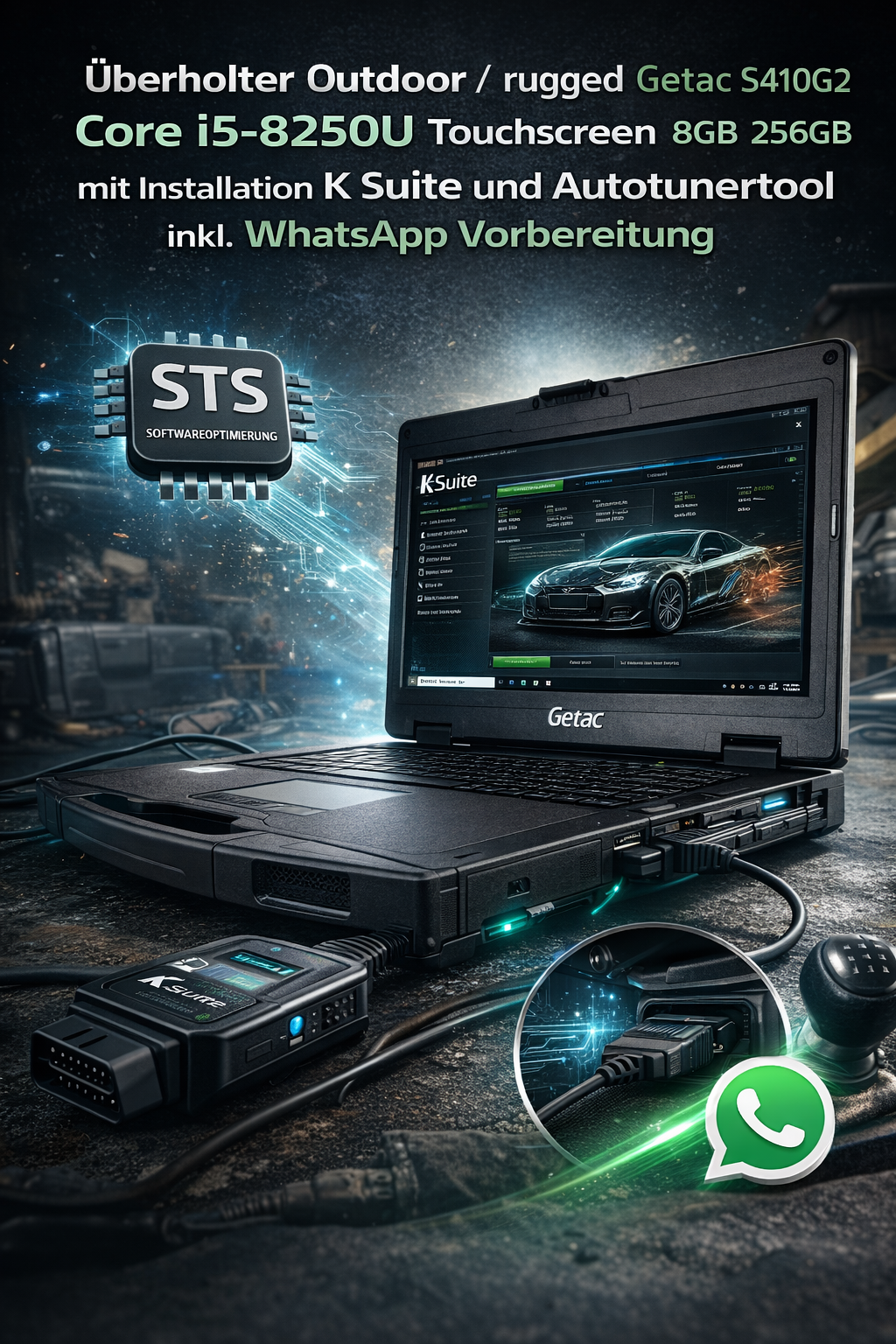 ✅ Überholter Outdoor / Rugged Getac S410G2 – Komplettpaket für K-Suite & Autotuner