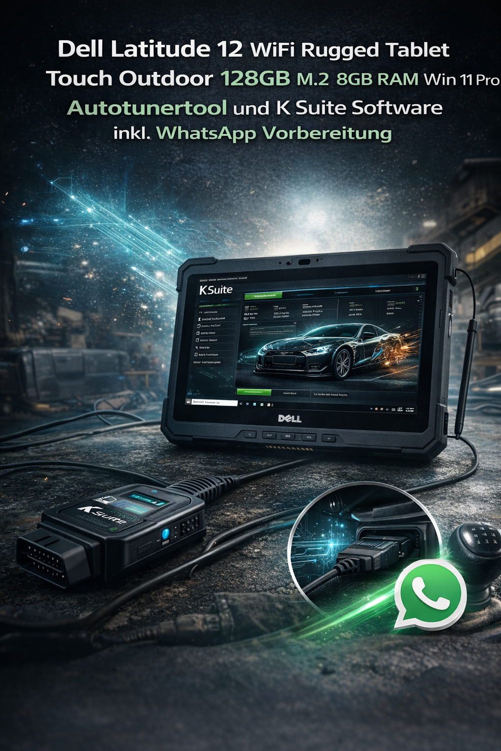 ✅ Dell Latitude 12 WiFi Rugged Tablet – Autotuner / K-Suite Ready (Win 11 Pro)