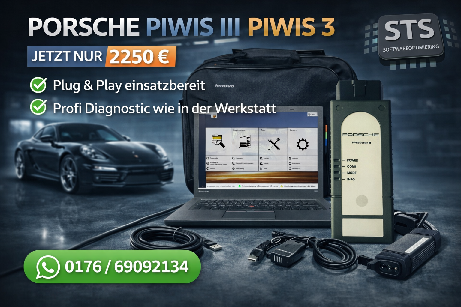 ✅ Porsche PIWIS III / PIWIS 3 Diagnose Laptop – Komplettset (Profi Diagnose)